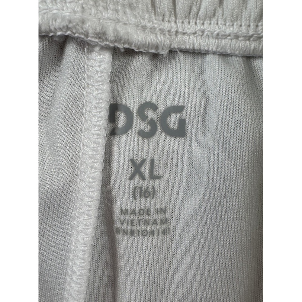 NEW DSG Girls Performance Mid Rise Mesh Athletic Shorts Pure White XL 16 - Picture 3 of 7
